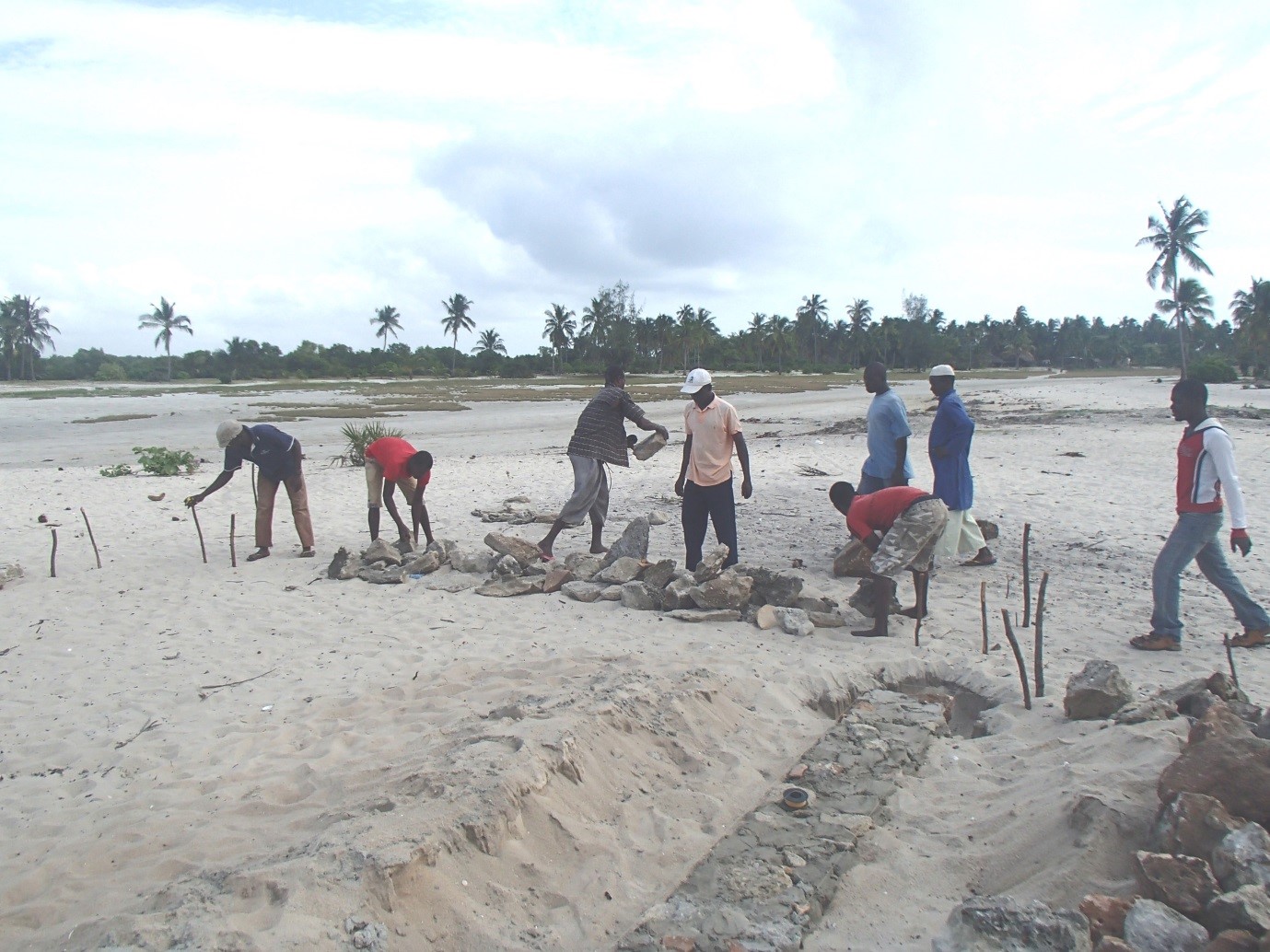 Breaking ground, the start of the foundations. 