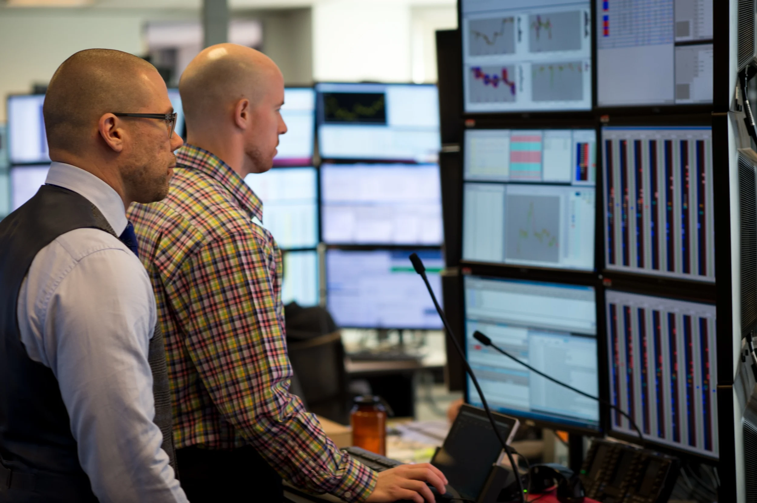 Traders at work