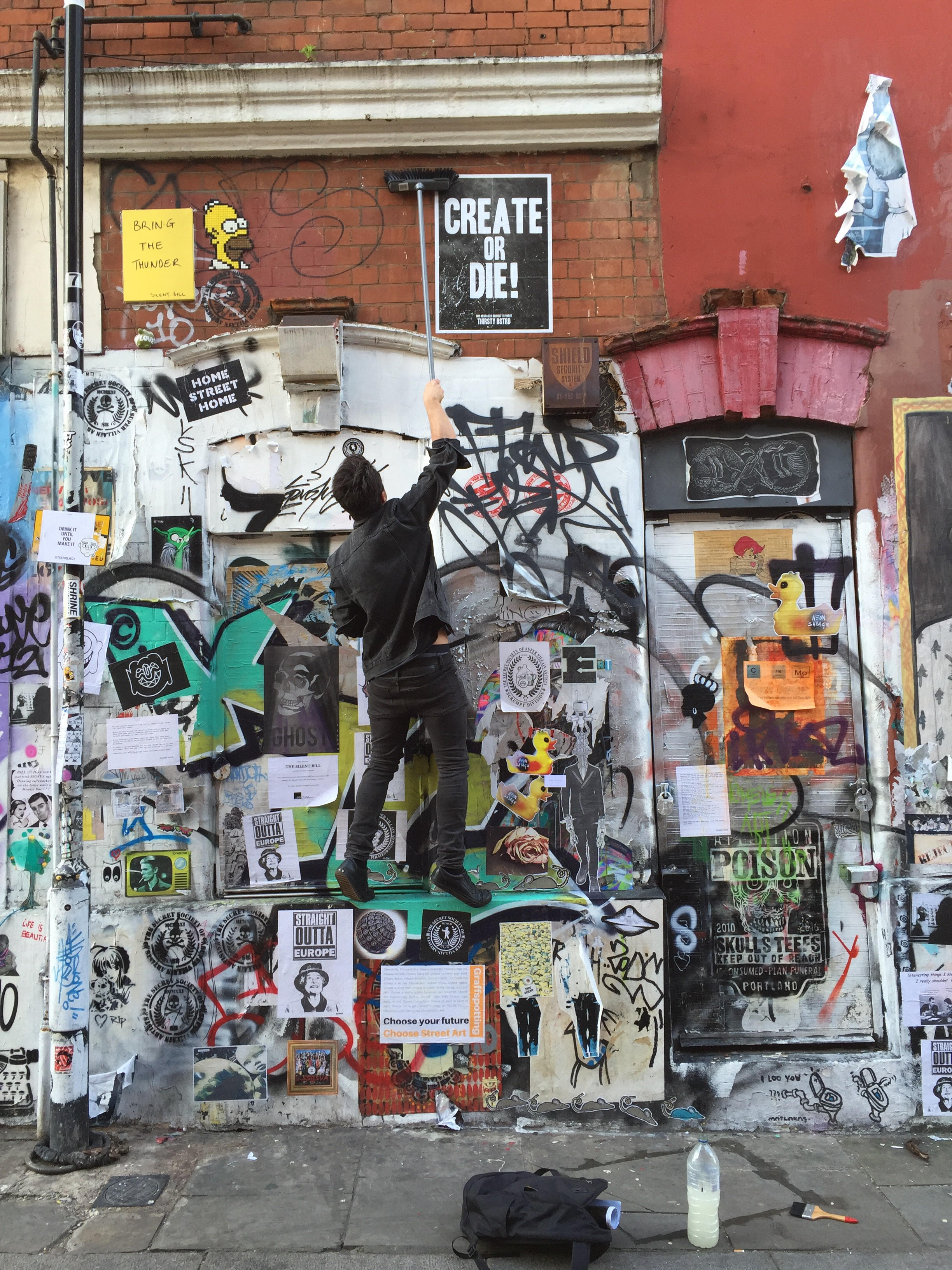 It helps if a street artist can be agile.