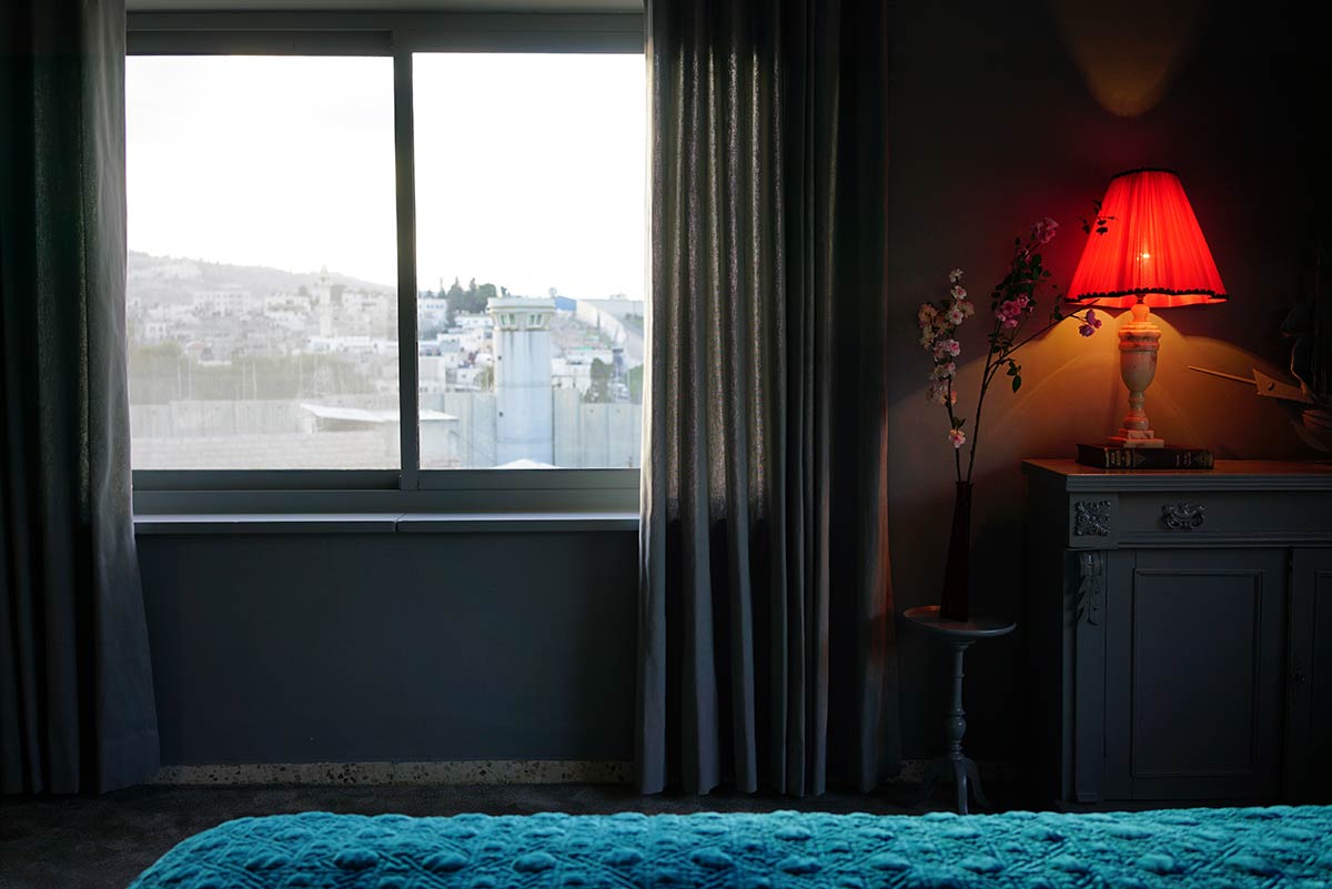 Enjoy a room with a view at The Walled Off Hotel.