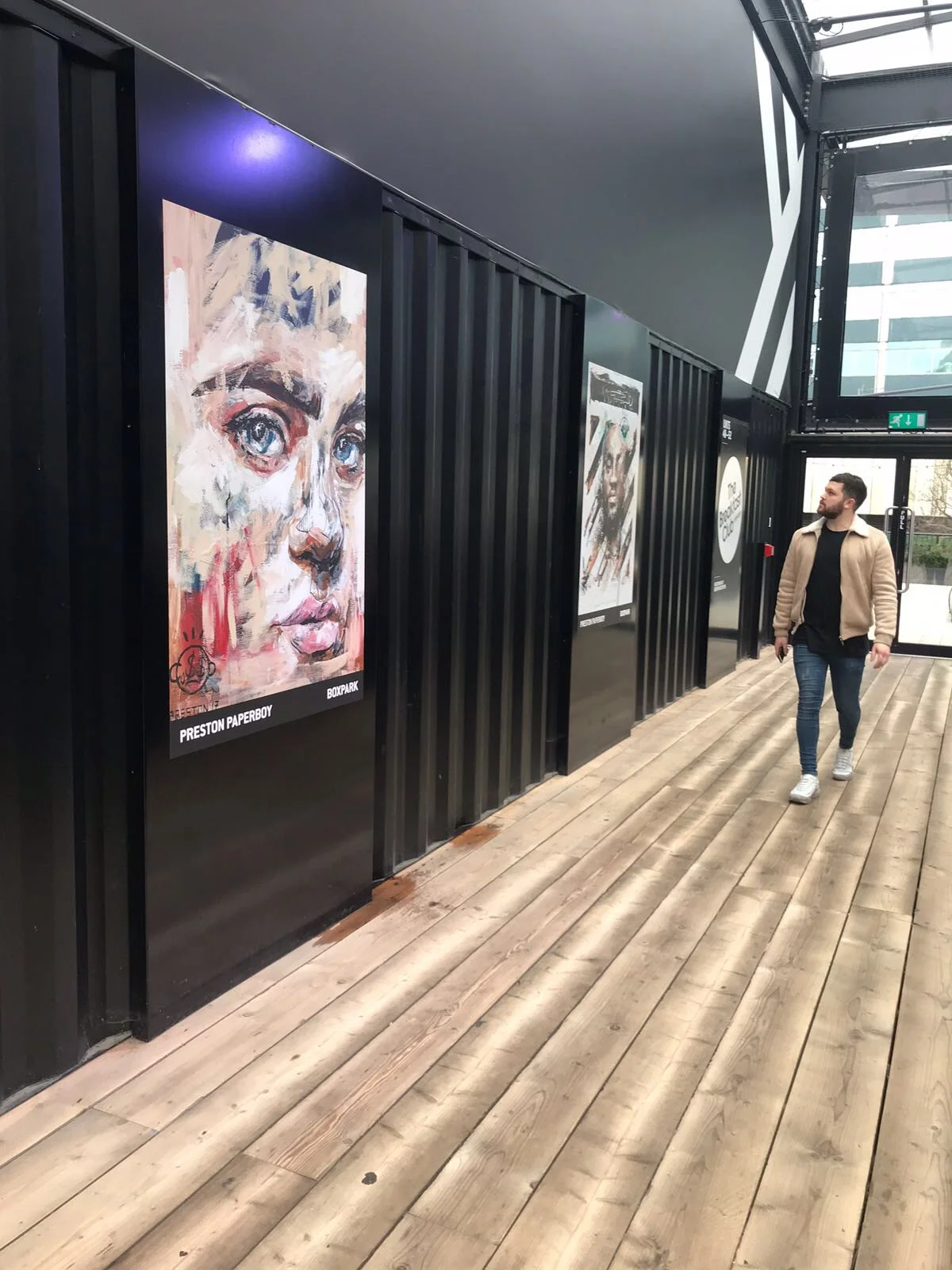 Preston Paperboy surveys his latest exhibition at Boxpark, on until April 30th.