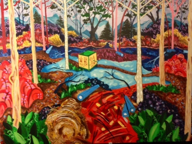 Jason Orr. Dawny Bees . Acrylic on Canvas. 36" x 48"