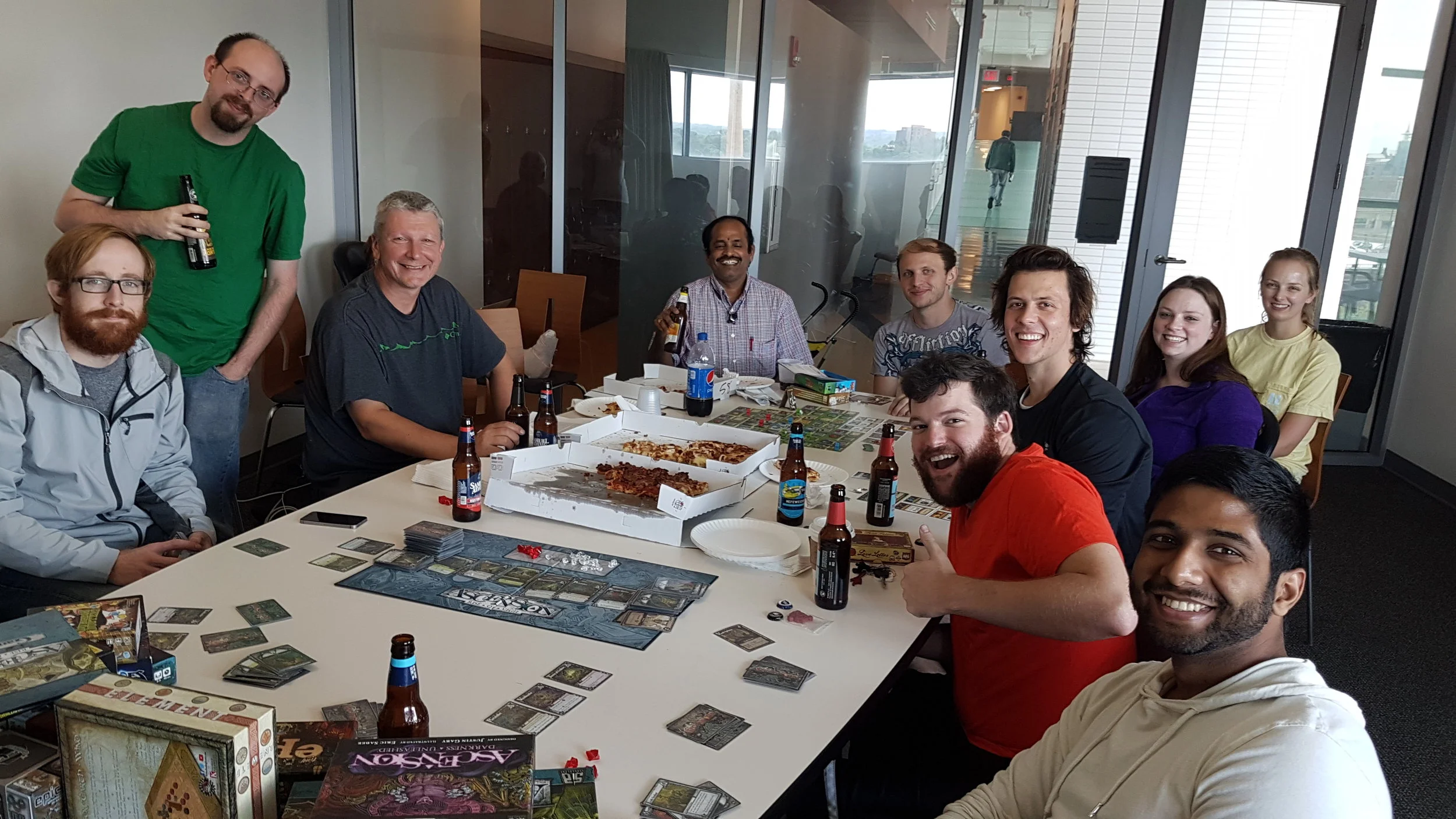 Thompson Lab throws a board game party to say farewell to Kristof Nolan.