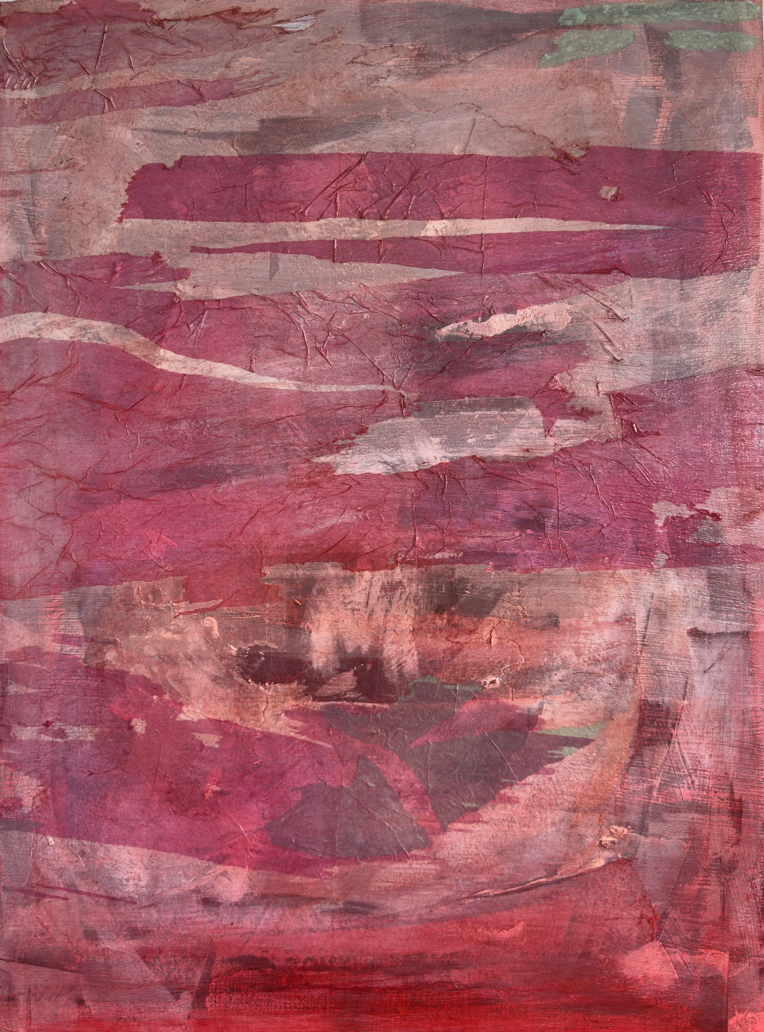 Island, 2025 | Oil and paper on wood | 32 x 24 inches