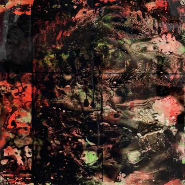 Study CL (Coral), 2024. Oil, beeswax and acrylic sheet on wood. 10ｘ10 in. (25ｘ25 cm)