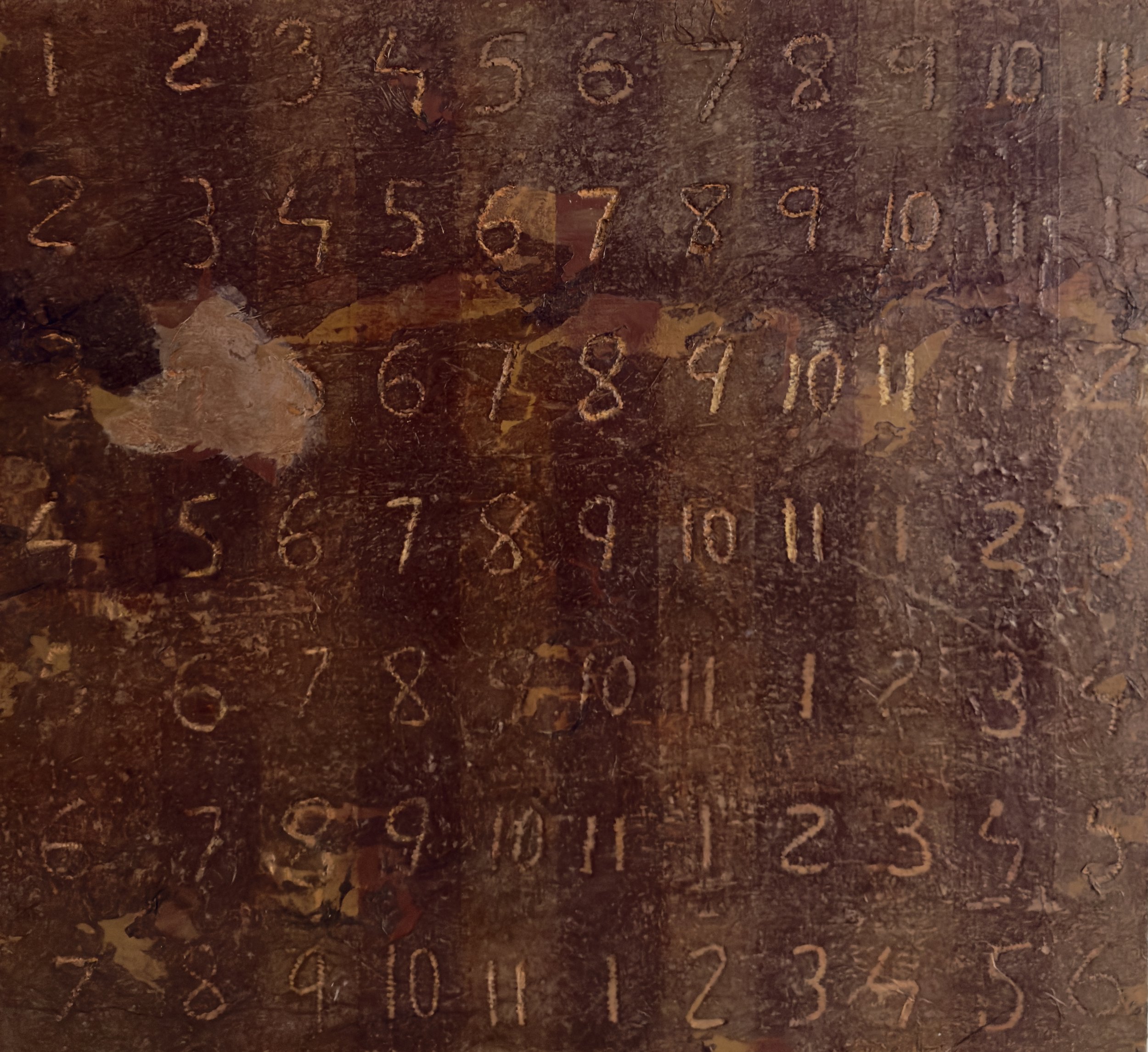 11.7.5, 2002 | 
 
Pigment, varnish and paper on carved wood 
 
21ｘ22 in. (53ｘ56 cm) 
