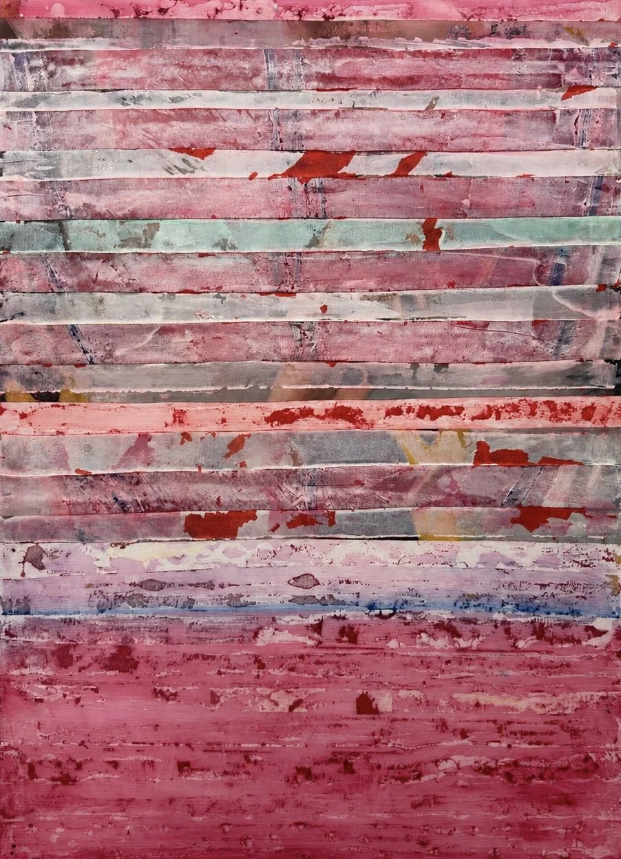 Memories, 2026 | Oil, paper and painted canvas on wood | 32 x 24 inches