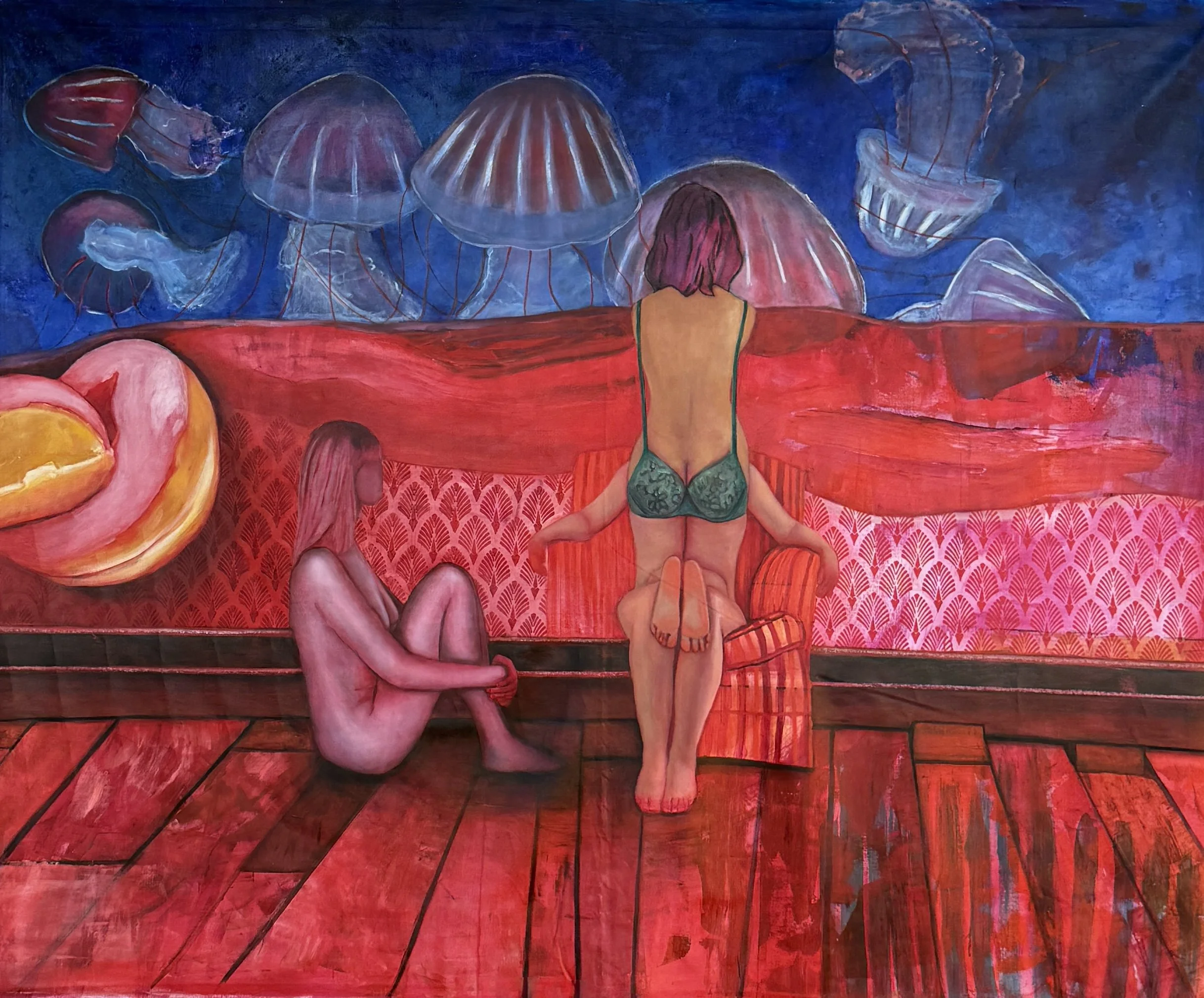 A Queen Without a Crown, 2024 |  

Oil and pastel on canvas 

84 X 108 inches 
