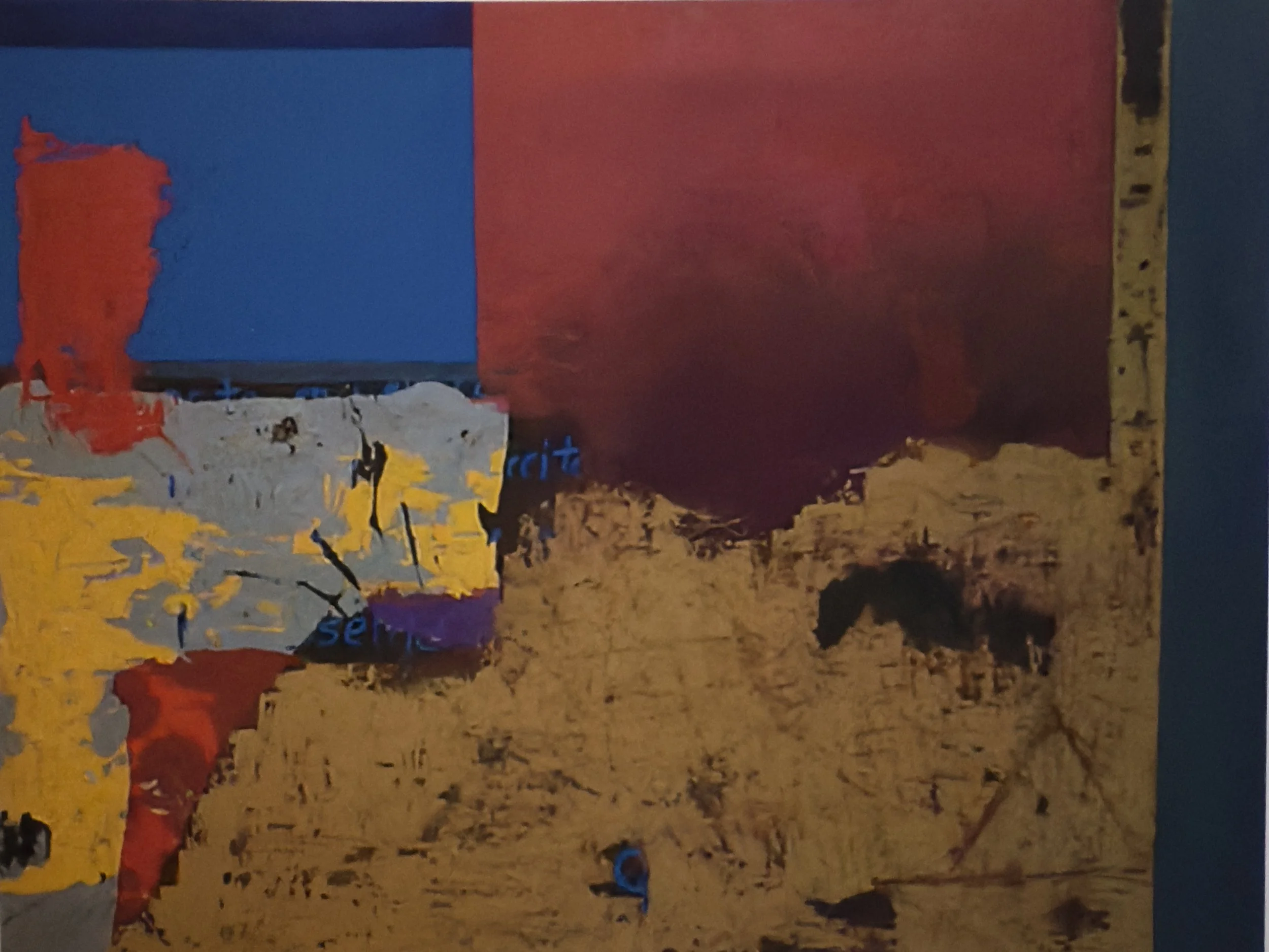 PLAY V, 2002. Acrylic, pigment, varnish and paper on wood. 40 ｘ48 in. (102ｘ122 cm)