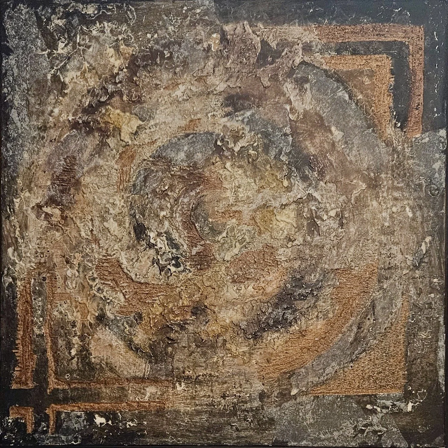 POSITIVO/NEGATIVO, 1999 | 
 
Acrylic, plaster and paper on carved wood 
 
30ｘ30 in. (76ｘ76 cm)