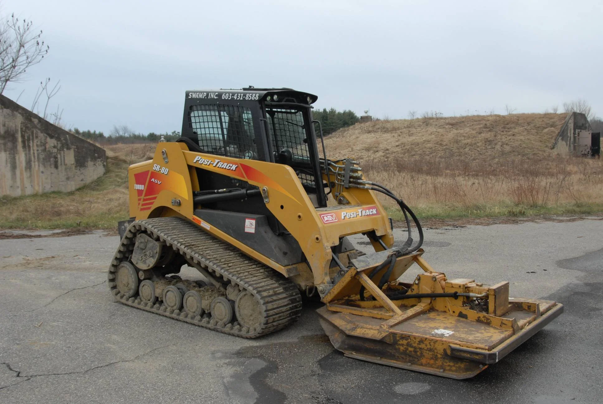 Skid Steer with Mowing Deck