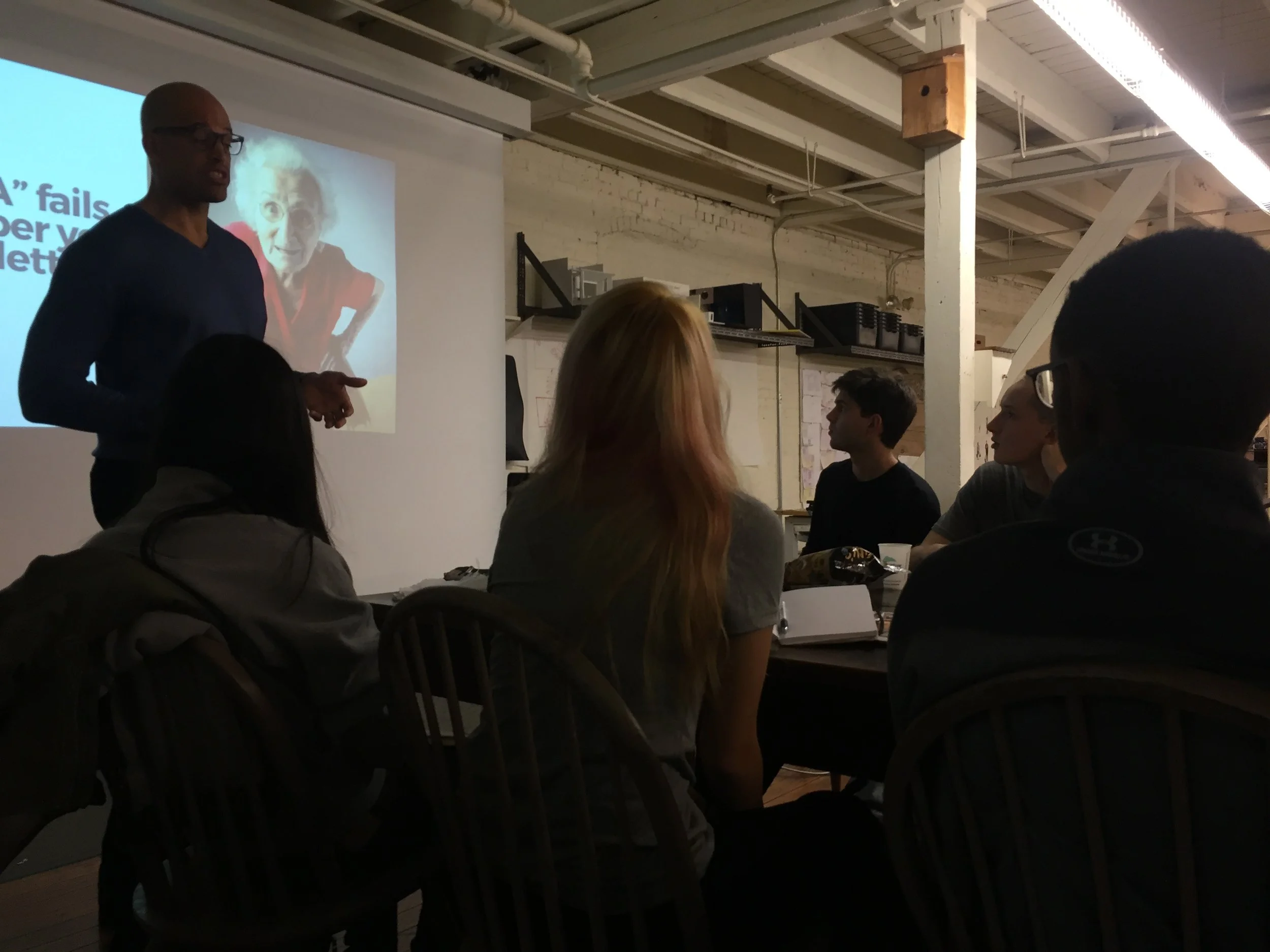 Seth Price speaking to dojees