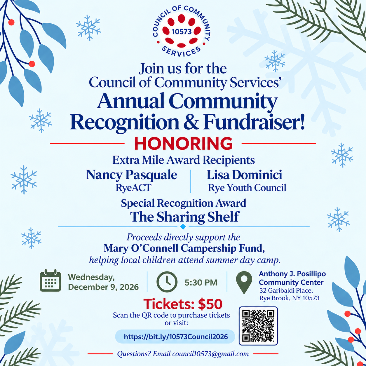 Council of Community Services’ Annual Community Recognition & Fundraiser