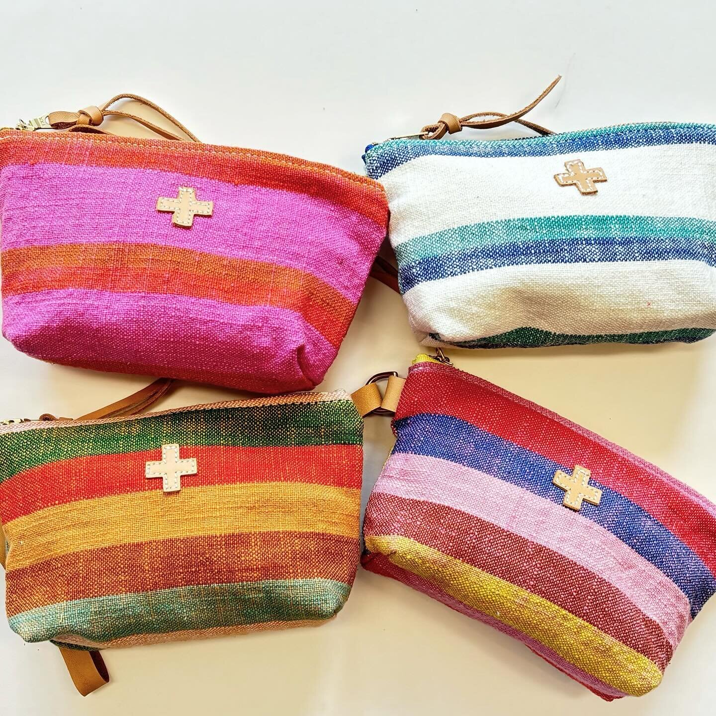 These colorful pouches sold out before we posted them so of course we had to make another batch. Happy spring!