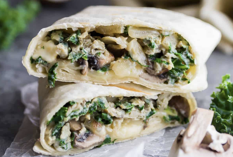 Spinach and Mushroom Breakfast Wrap .png
