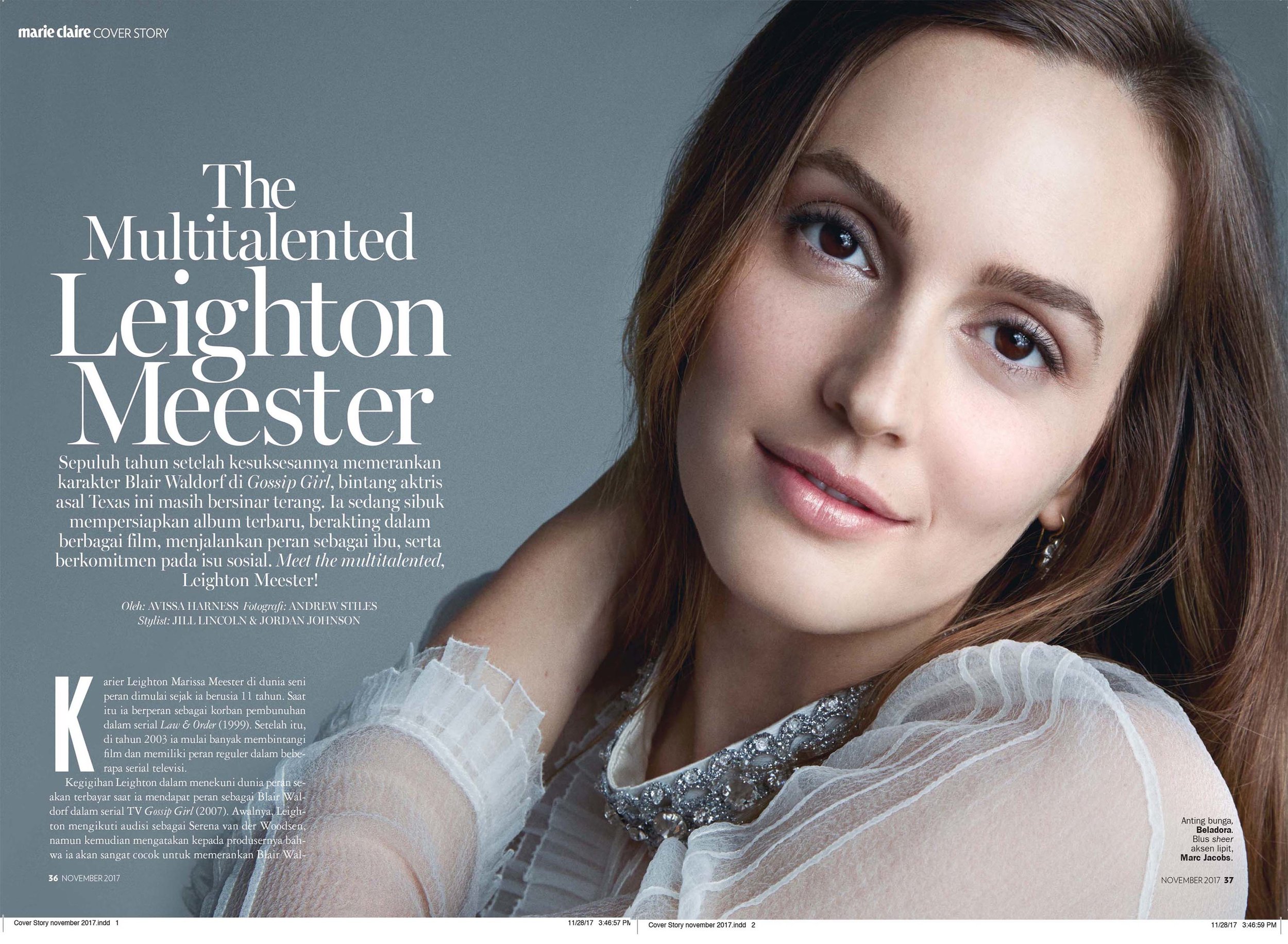 Leighton Meester - Marie Claire