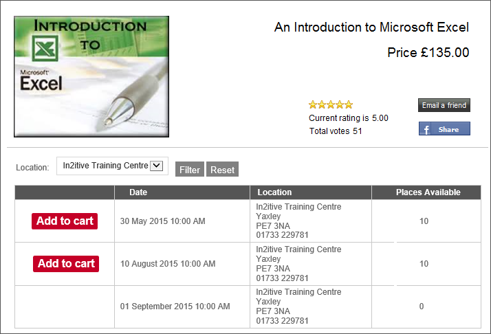 Automated payment for attendance courses with In2itive LMS