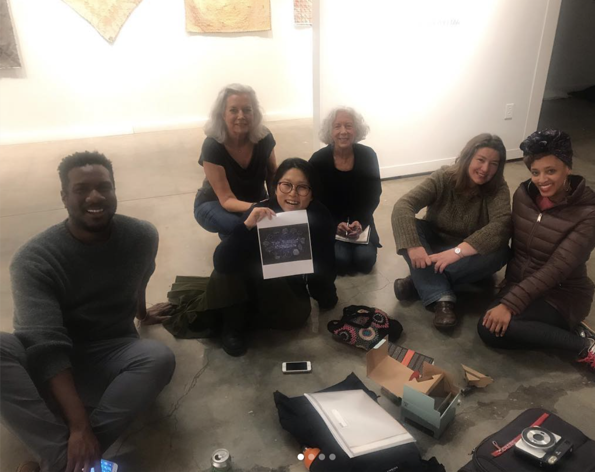  Artist meeting preparing for THE FUNGUS AMONG US installation (March 13-23). Mushrooms are an excellent guide to building resilient communities! Naoko Wowsugi is leading this unique &amp; magical project. Stay tuned...🍄  #community   #communityart 