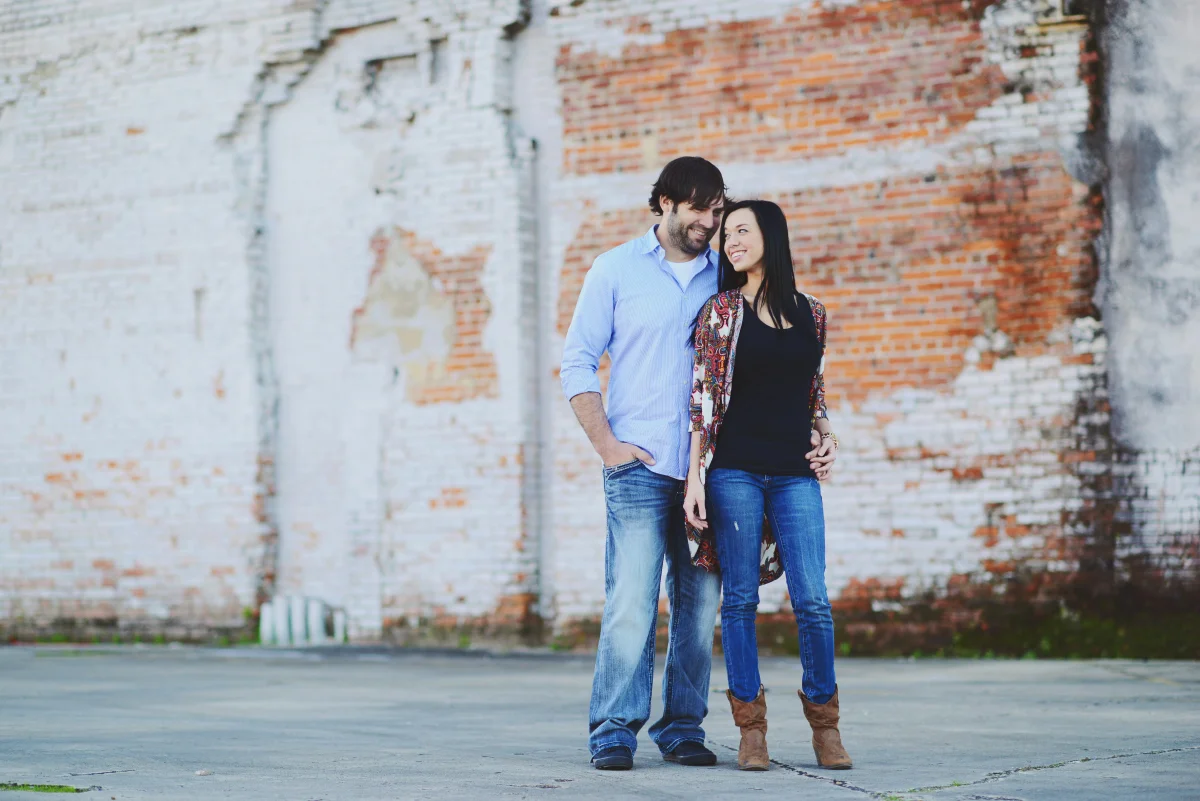 Morgan + Jared | Downtown Lake Charles Engagement Session