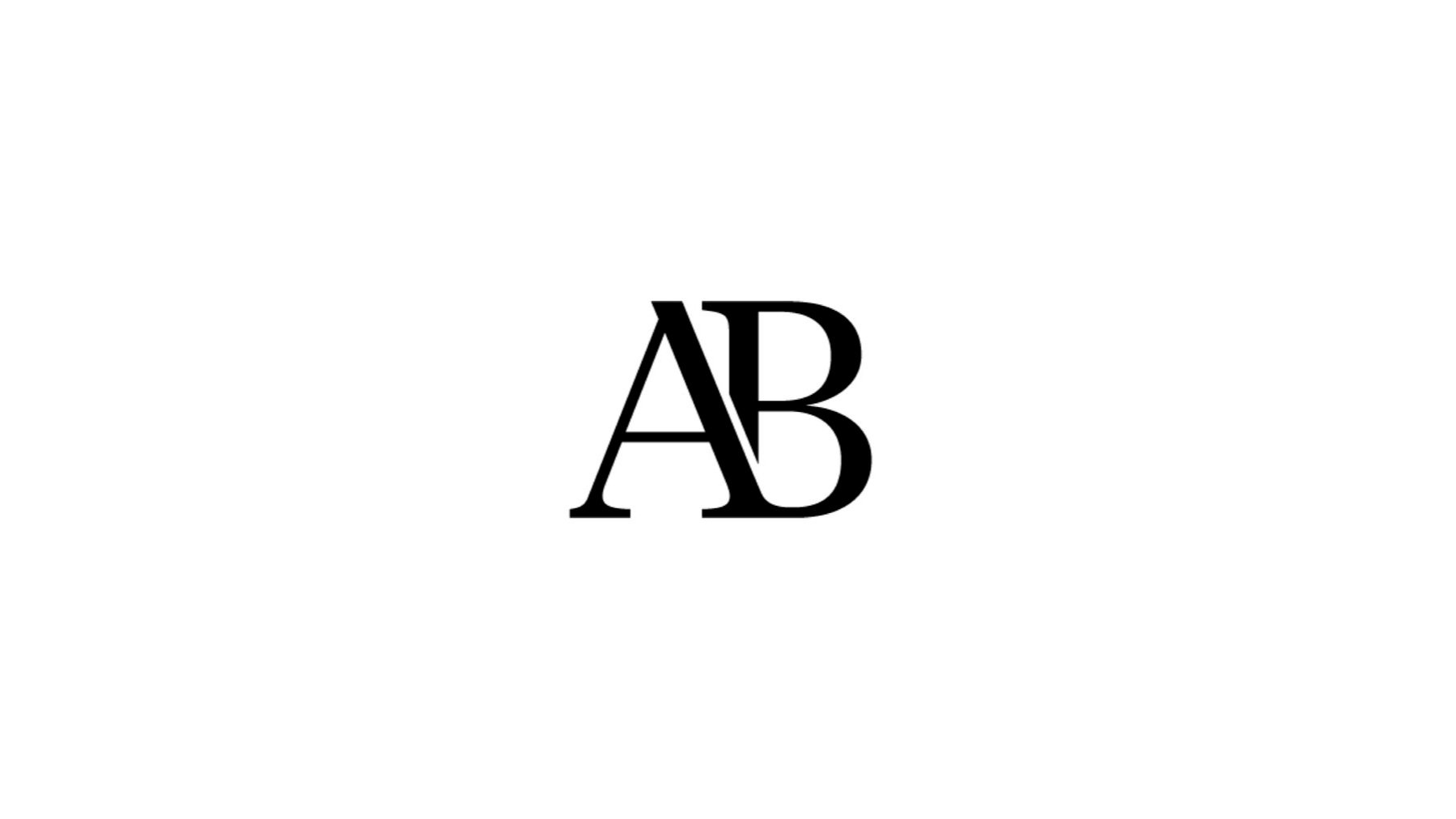   AB logo created by Irish Designer and Art Director     BOT  ( Brian O'Tuama)   