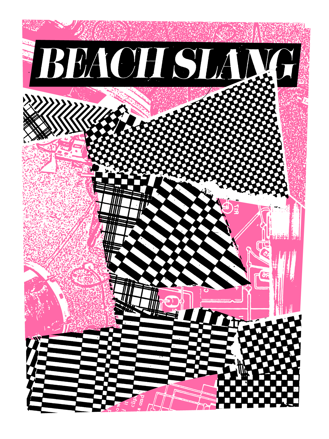 Tour Poster, 2015. 2 colors, Black and Neon Pink on white 19"x25" archival cover stock. Edition of 75.