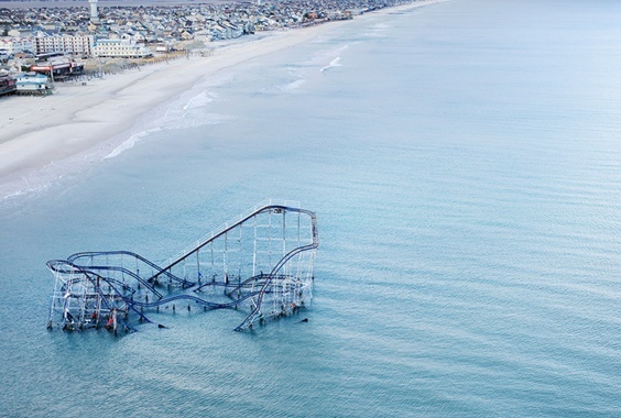 Roller Coaster after Hurricane Sandy, Seaside Heights, New Jersey © Stephen Wilkes courtesy of Peter Kettleman Gallery