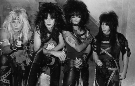 “Mötley Crüe,” 1983 – Gary Leonard Collection. Donning war paint and ready to conquer the world , Mötley Crüe led the first of the wave of 1980s heavy metal bands on the Sunset Strip and were the first to achieve major national success.