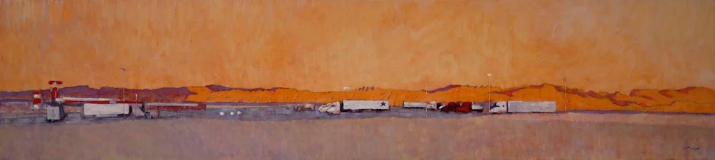 Western Star, 14 x 62, oil on linen