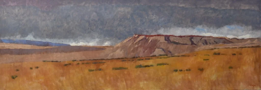 Red Top, 21 x 60, oil on linen
