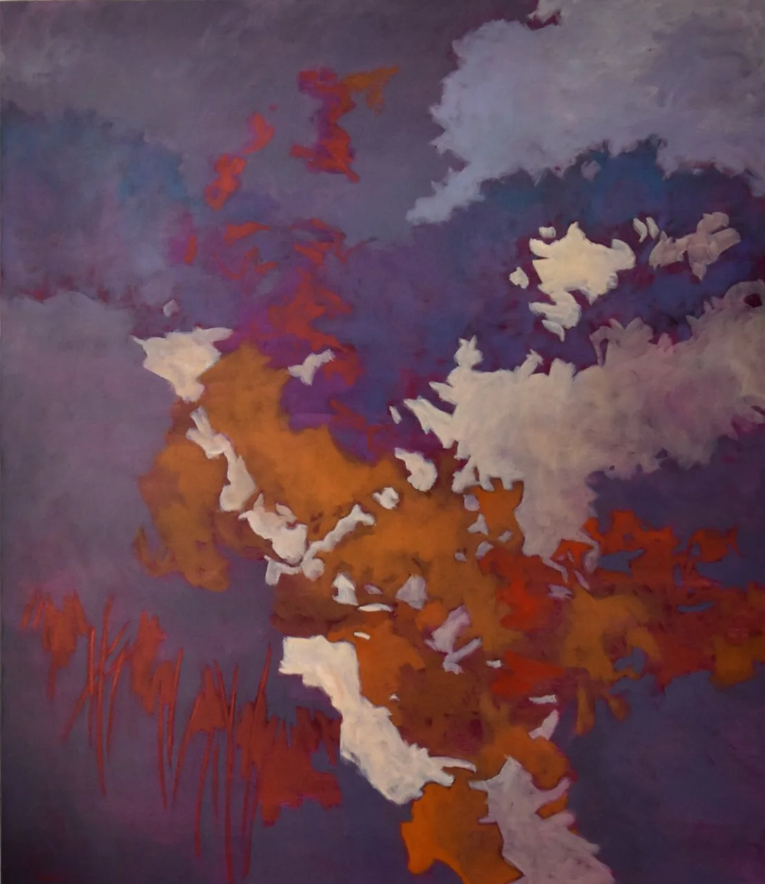 Slate & Cream, 60 × 52, oil on linen
