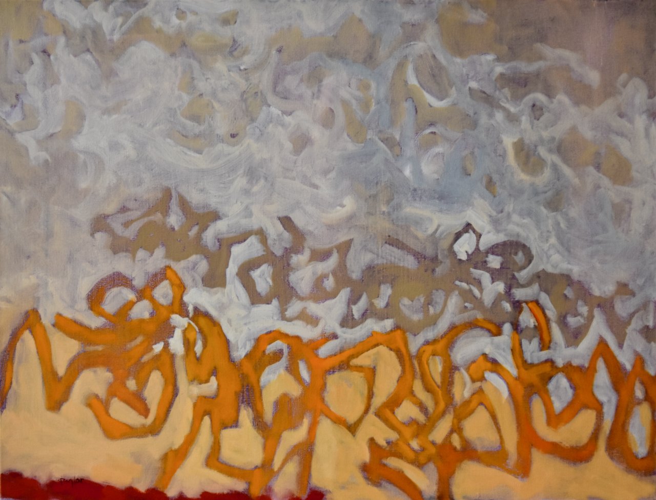  Running Man, 25 × 33, oil on linen 