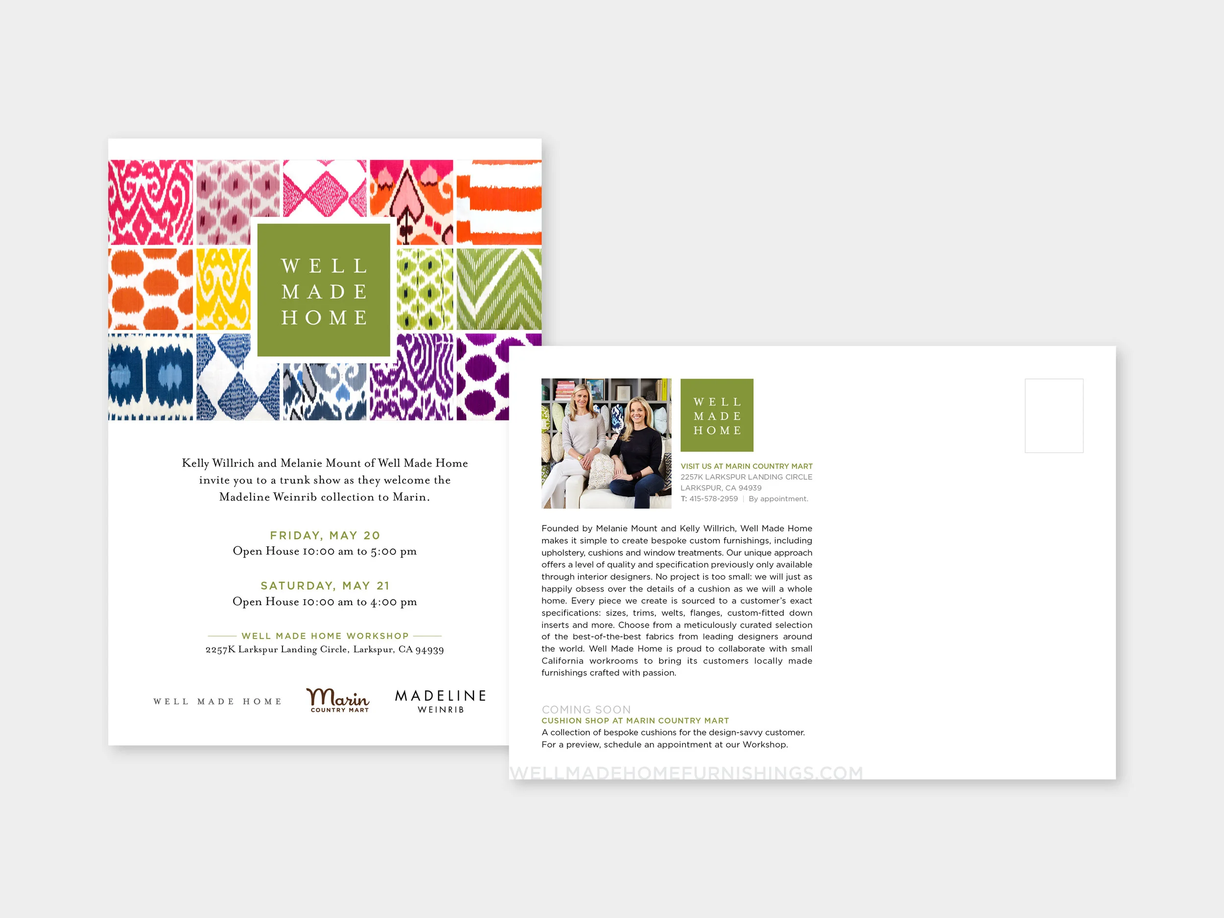 Madeline Weinrib Trunk Show Postcard