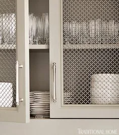 Metal inlay for cabinets.