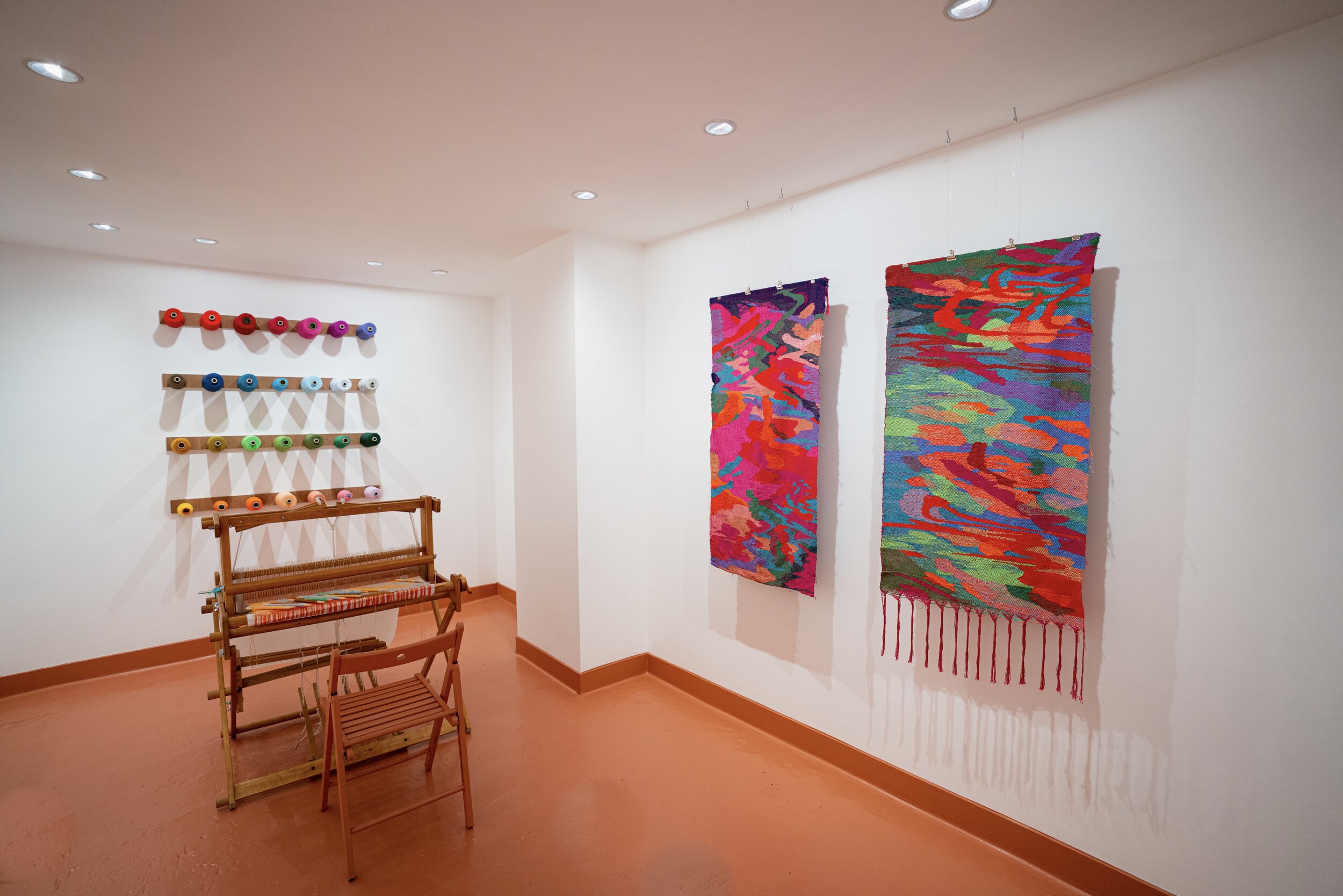 Installation shot - weavings &amp; threads