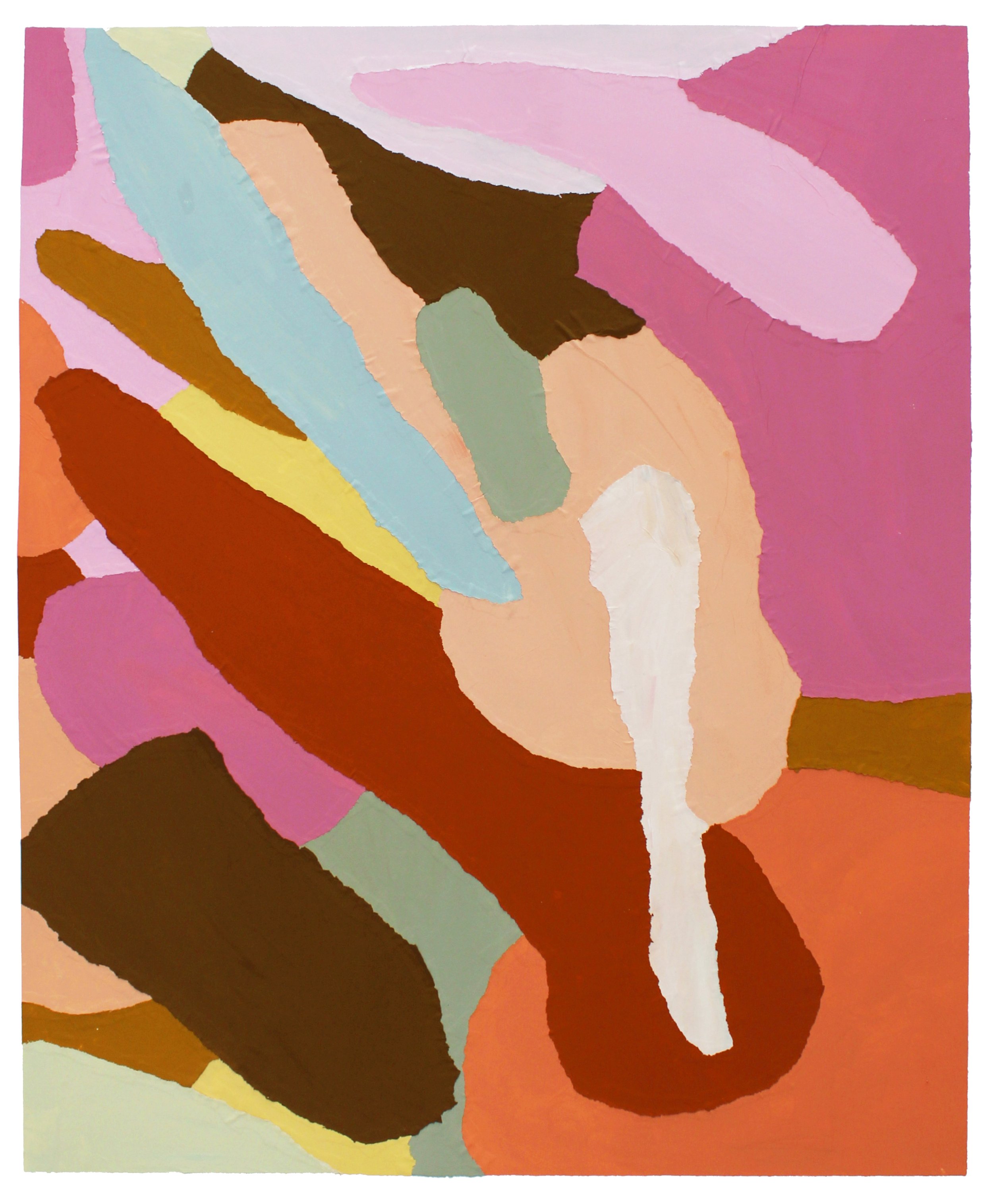 The embrace, gouache on paper, chine colle, 62 x 50.5 cm (72 x 61 cm mounted), 2023 - cropped.jpg