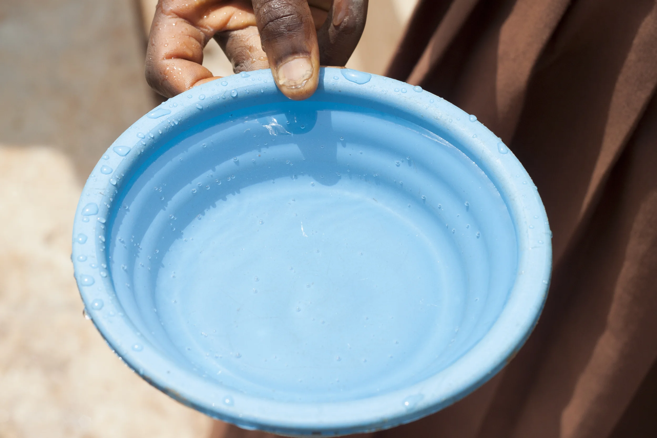 This water comes from one of EPI's boreholes. The difference is drastic and it saves lives. 