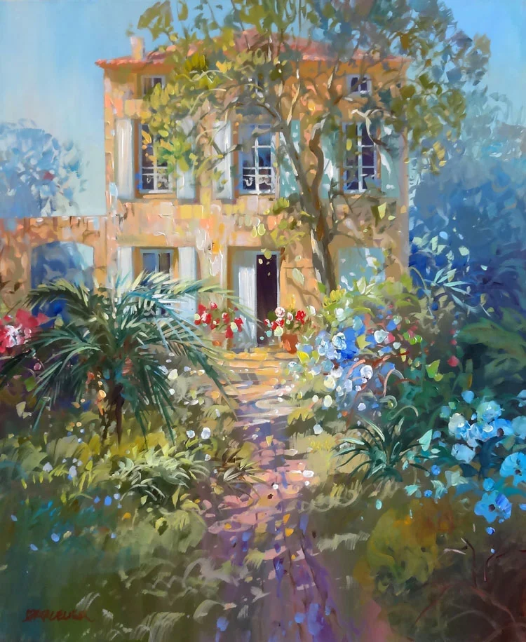 LA BASTIDE PROVENÇALE oil, 22 x 26 in.