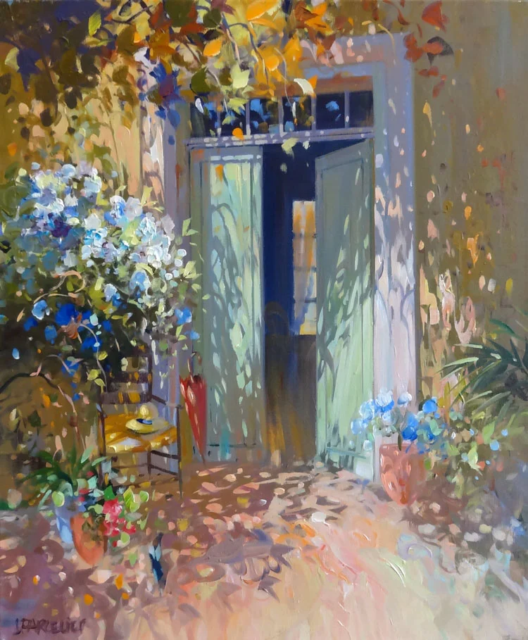 LA PIE DEVANT LA MAISON oil, 22 x 26 in.