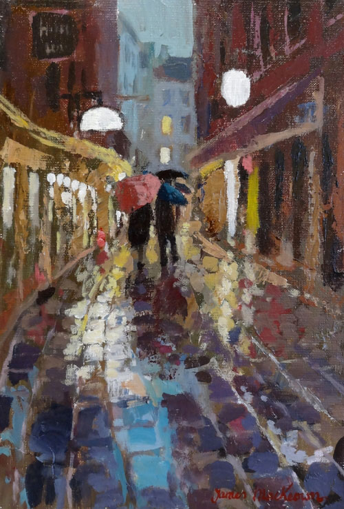 UNE SOIRÉE À VENISE oil, 10 x 14 in.