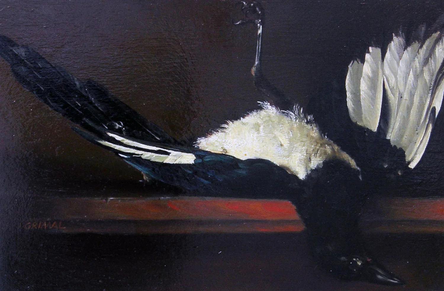 L'OISEAU oil, 13 x 9 in.