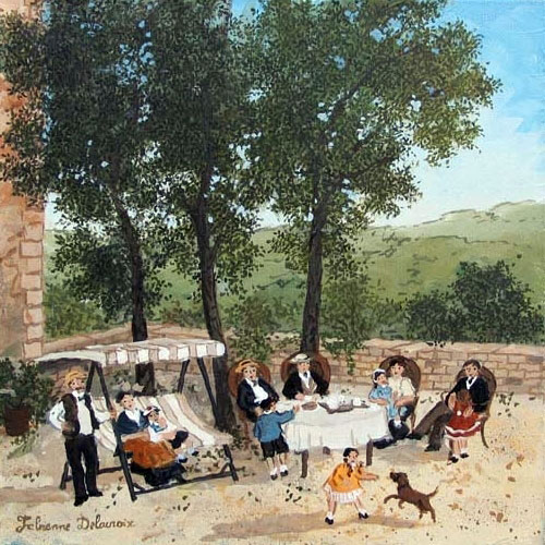 LA BALANCELLE acrylic, 12 x 12 in.