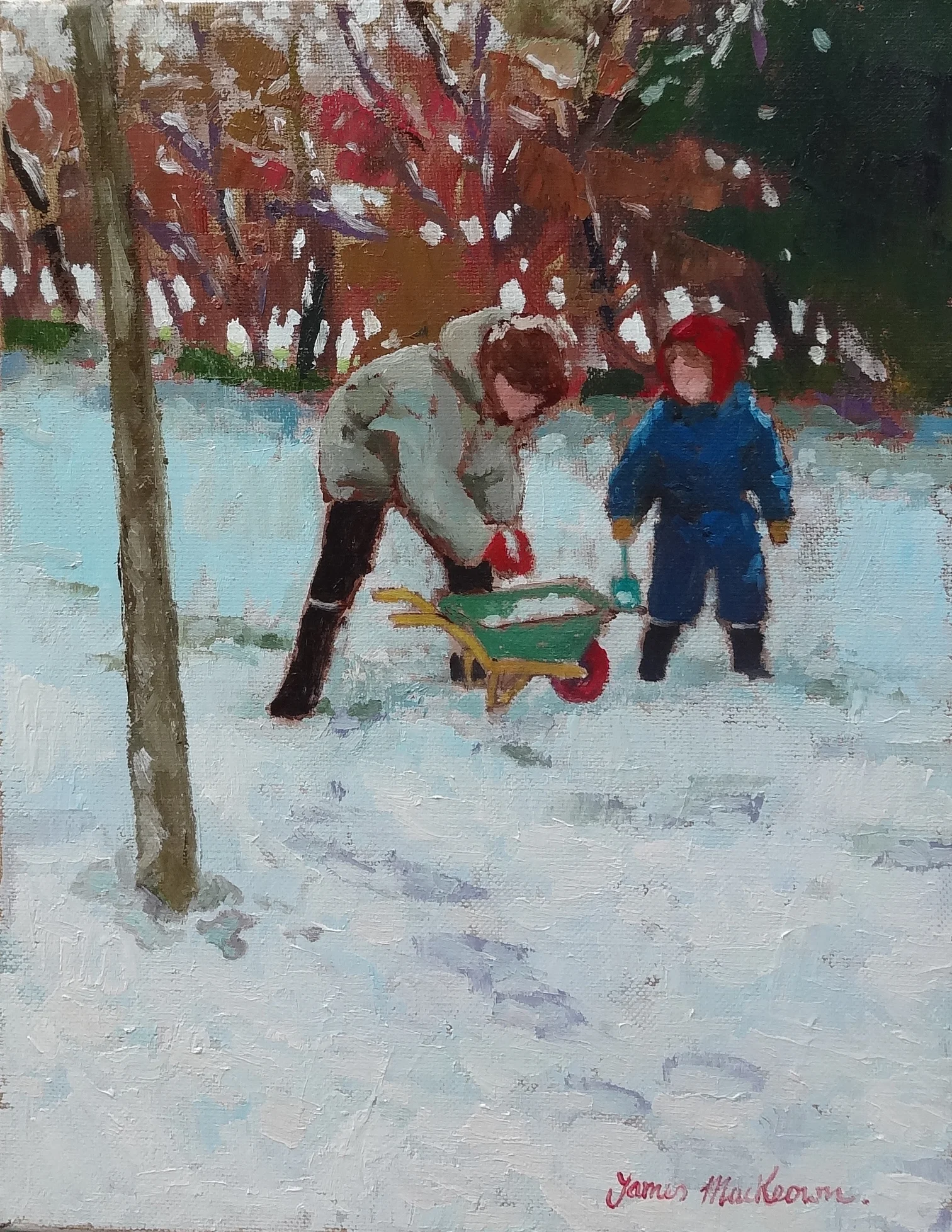 LA BROUETTE oil, 11 x 14 in.