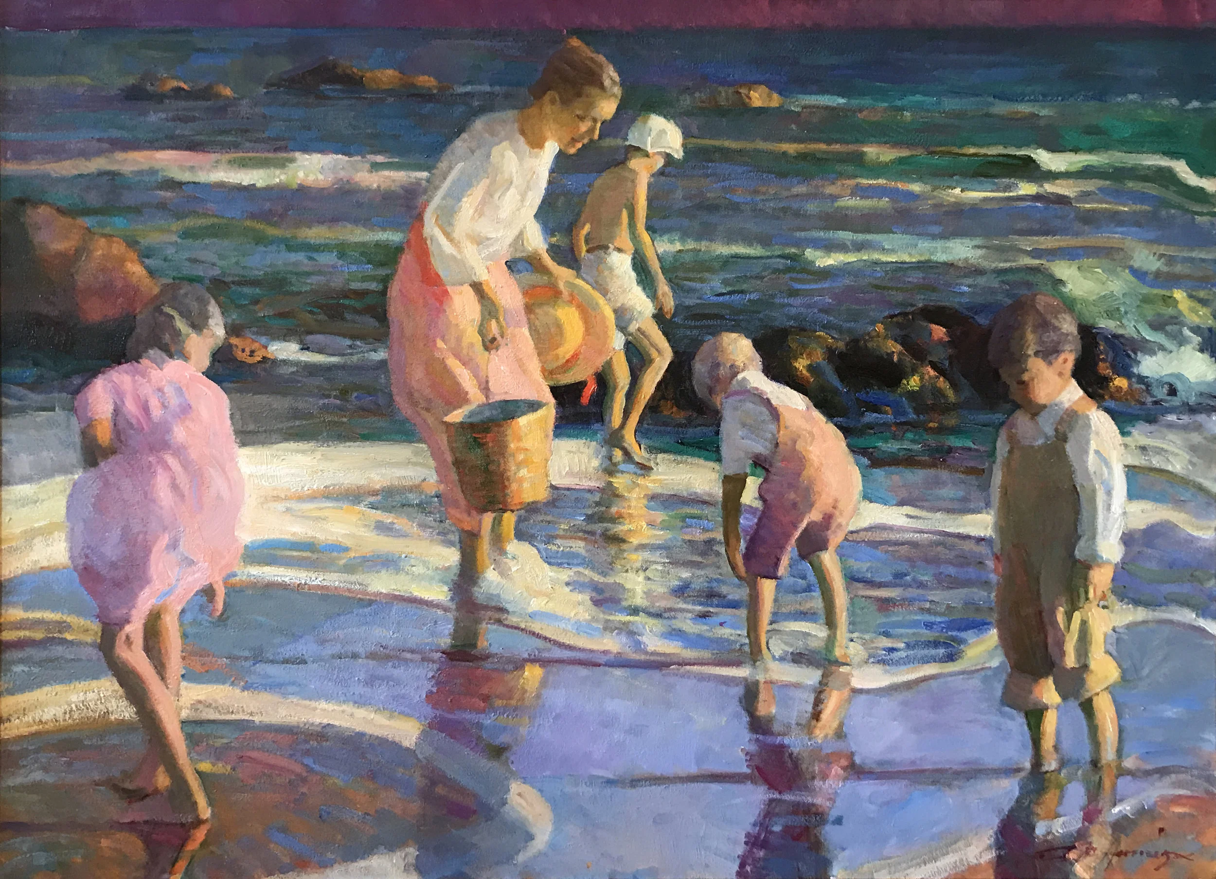 FAMILY & FRIENDS oil, 48 x 36 in.