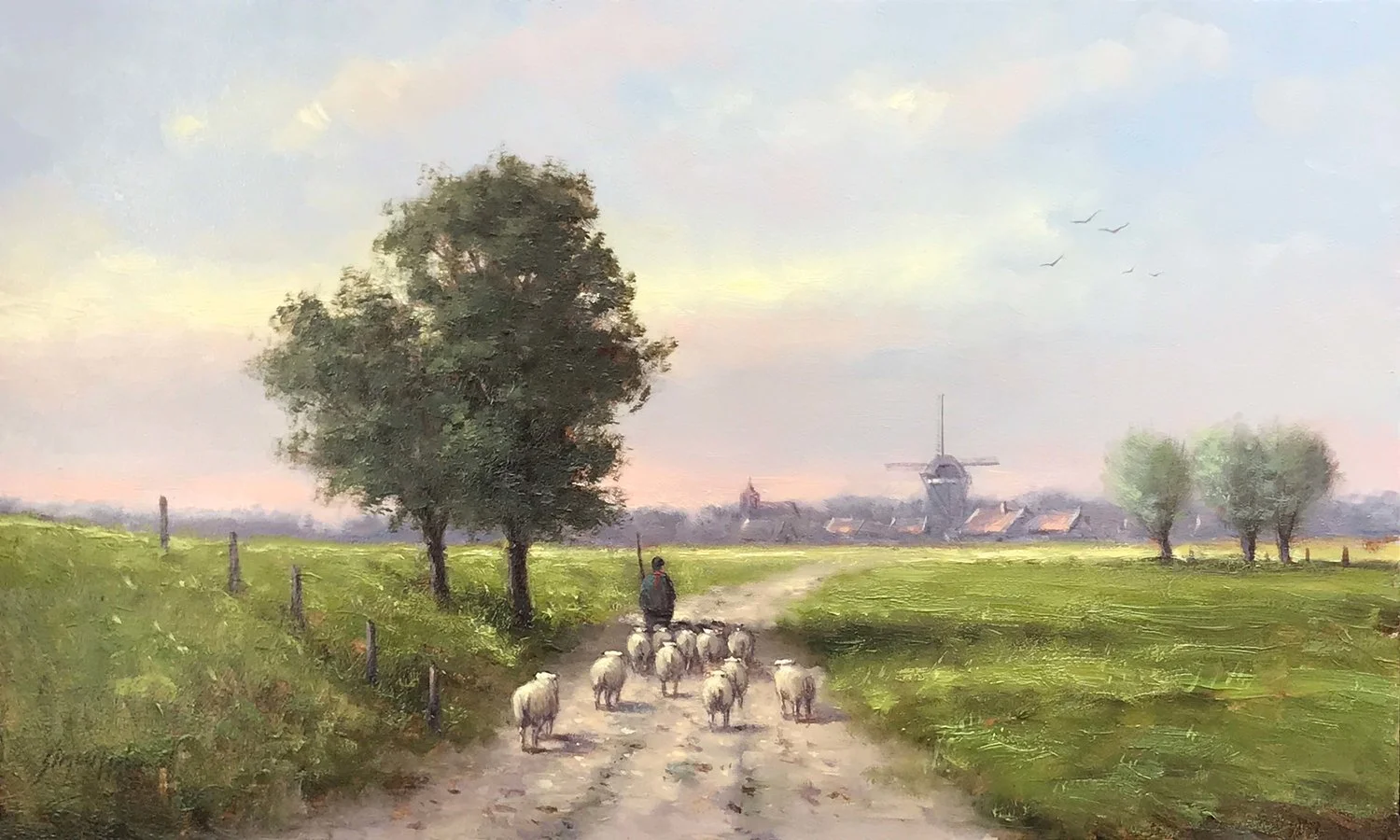 To The Meadow oil , 12 x 20 in.