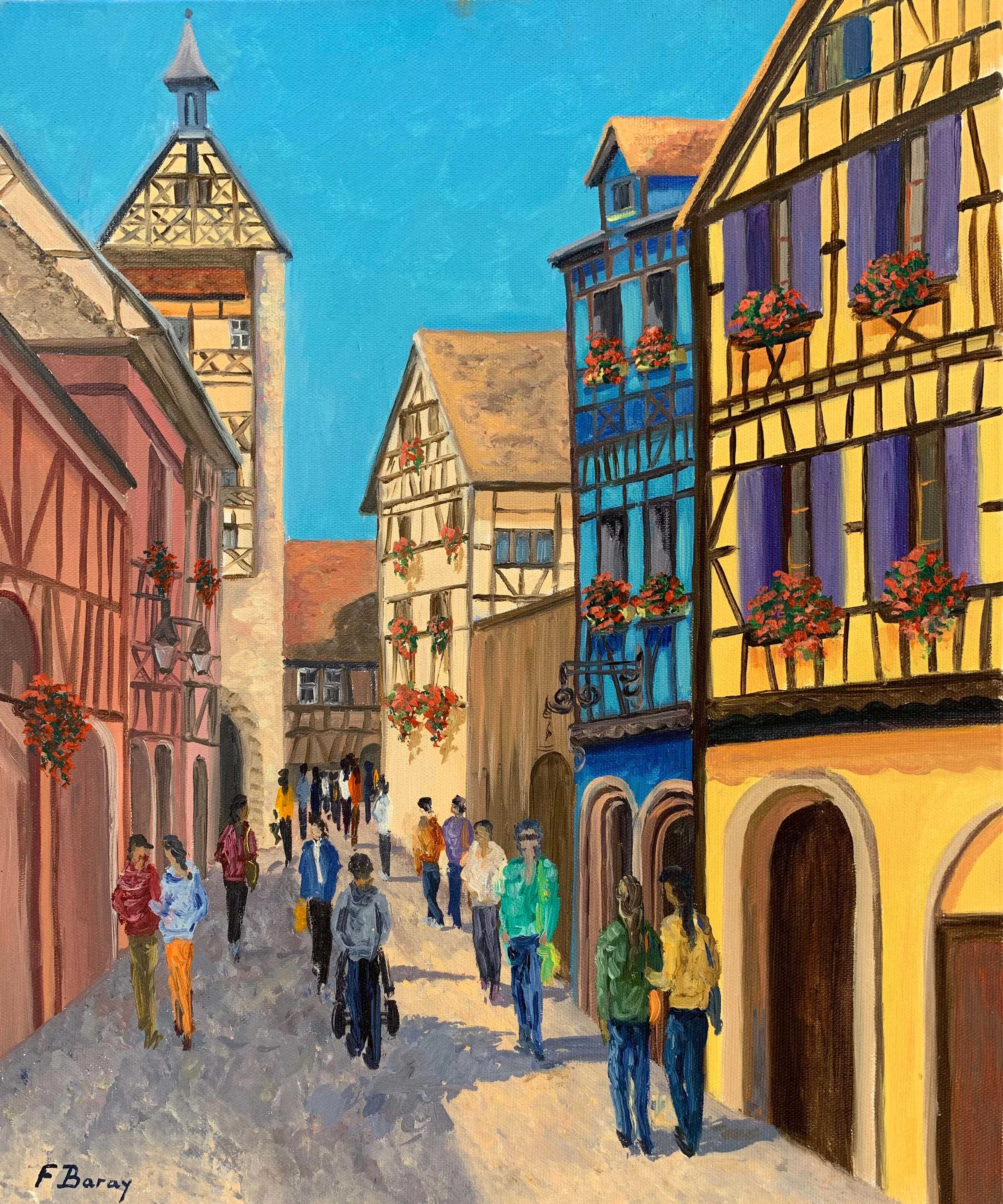 Riquewihr oil, 15 x 18 in.