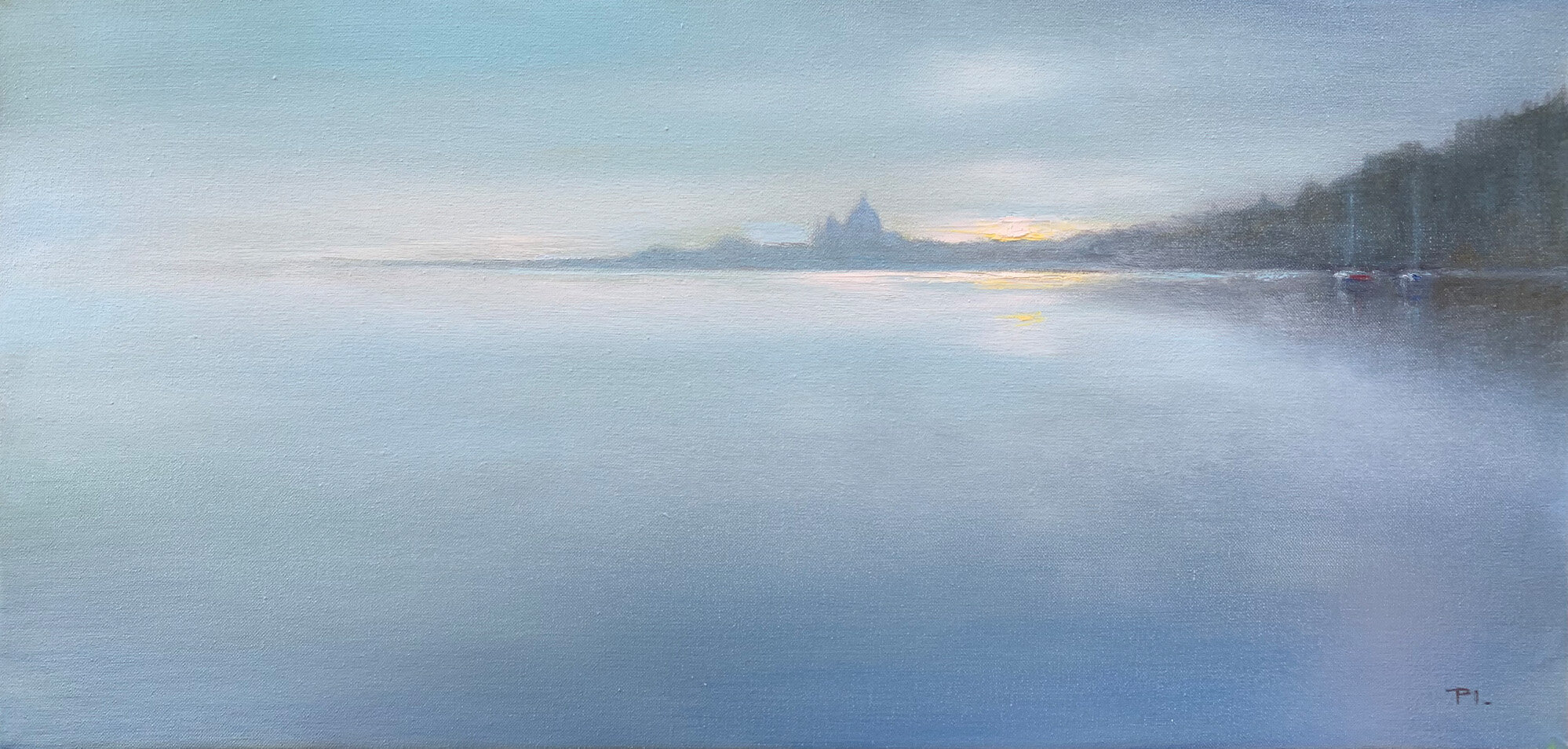 GRAN CANAL oil, 27.75 x 13.25 in