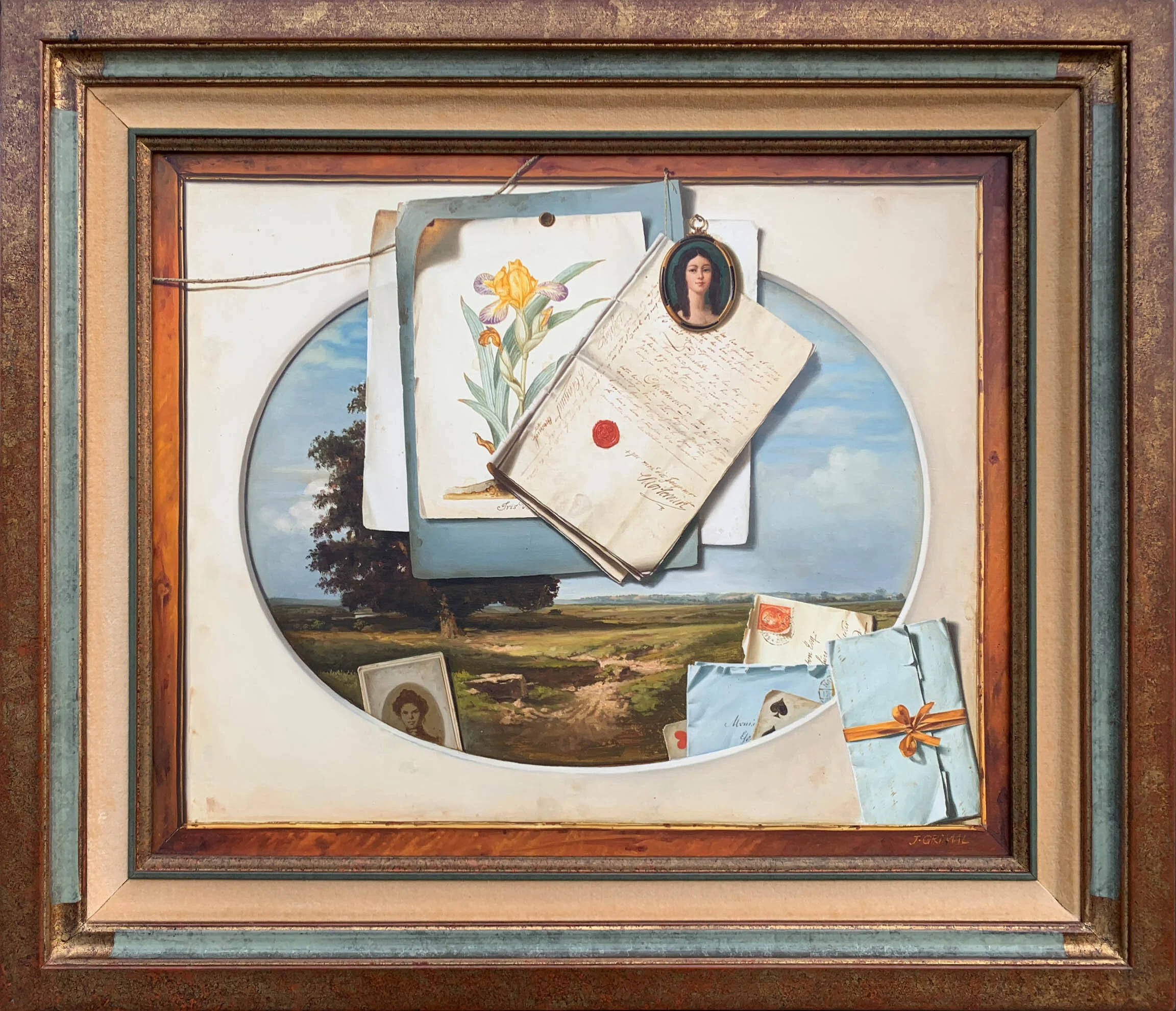 PETIT VALENTEoil, 32 x 27.5 in. framed