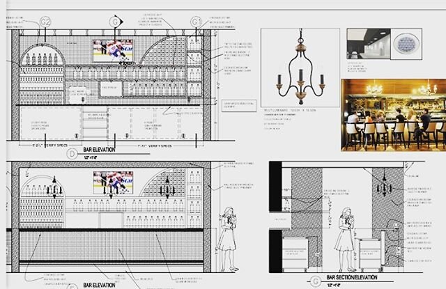 Enjoying going through my archives. Looking at technical drawings fascinates me 🤓, I&rsquo;ve mentioned this before I love the process, knowing what to do to achieve the final results.. This is a bar I designed for a restaurant in Ontario, a while b