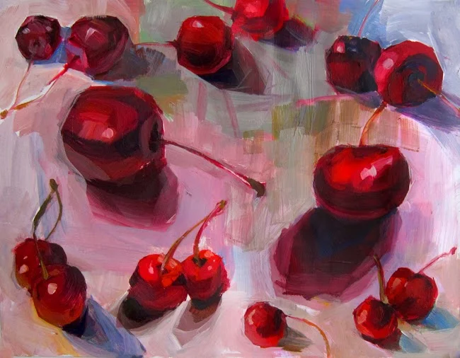 Cherry Still Life Painting