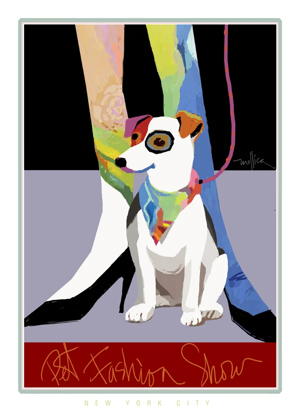 Bandana Dog Poster Digital Print Only 